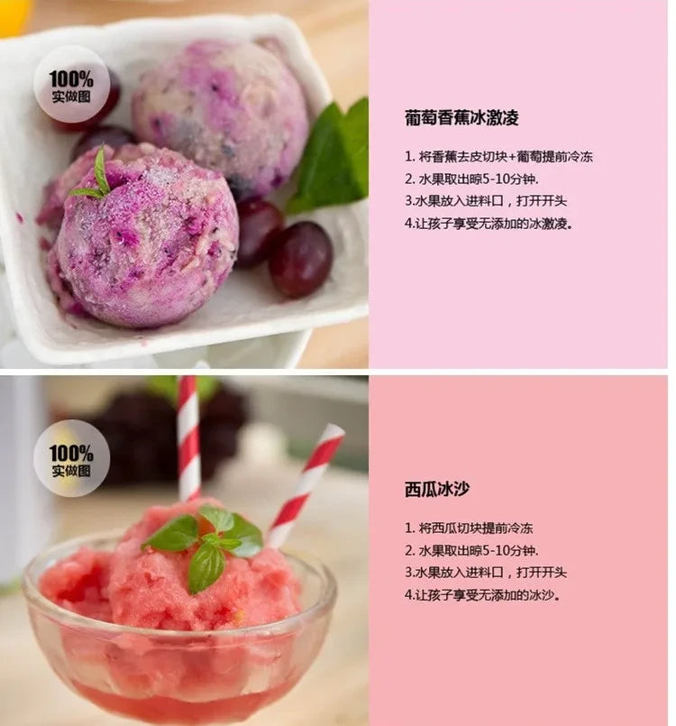 Electric Household and Travel-Ready Ice Cream Maker