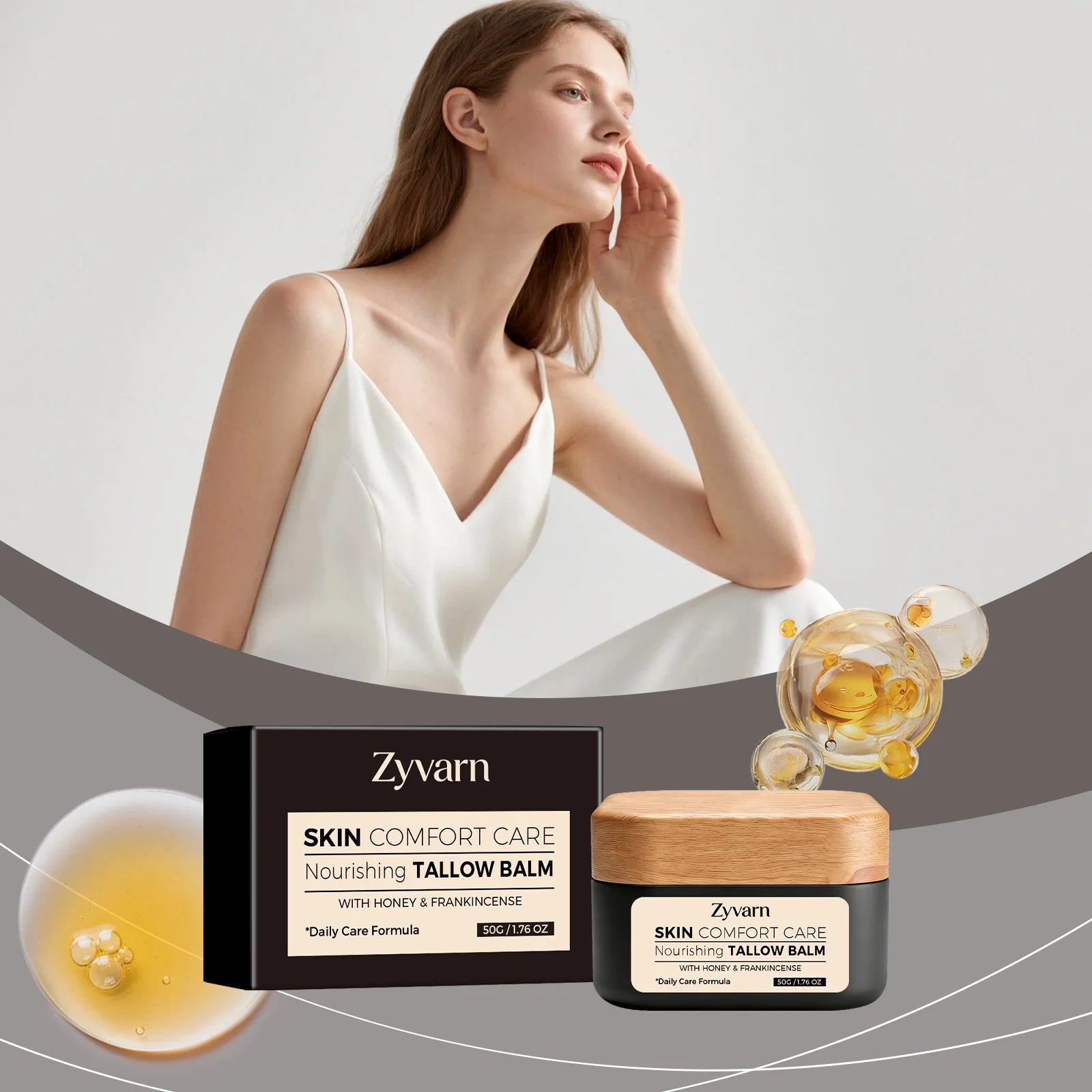 Beef Tallow Balm Nourishing Body Cream Deep Moisturizer Smoothen Skin Light Non-Sticky Formula Daily Body Skin Care